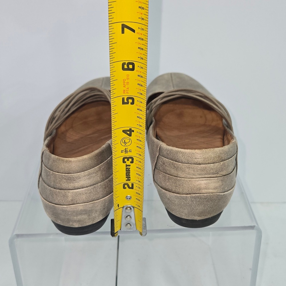 Indigo by Clarks Womens 8M Metallic Gold Leather Strappy Ballet Flats 87674 - Picture 3 of 11